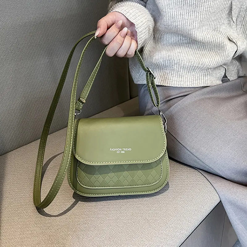 Luxury Flap Saddle Shoulder Bag For Women PU Leather Messenger Vintage Brand Ladies Crossbody Bag