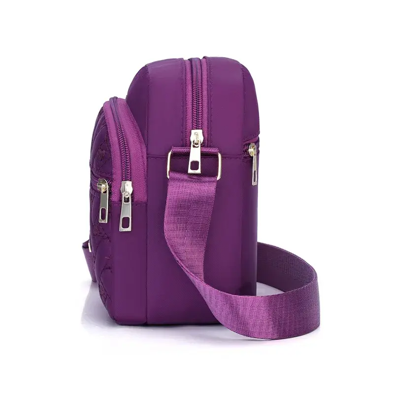 Women Mobile Phone Bag Mini Nylon Crossody Cell Phone Cash Female Messenger Bag Wallet Coin Purse Shoulder Bag Waterproof Casual