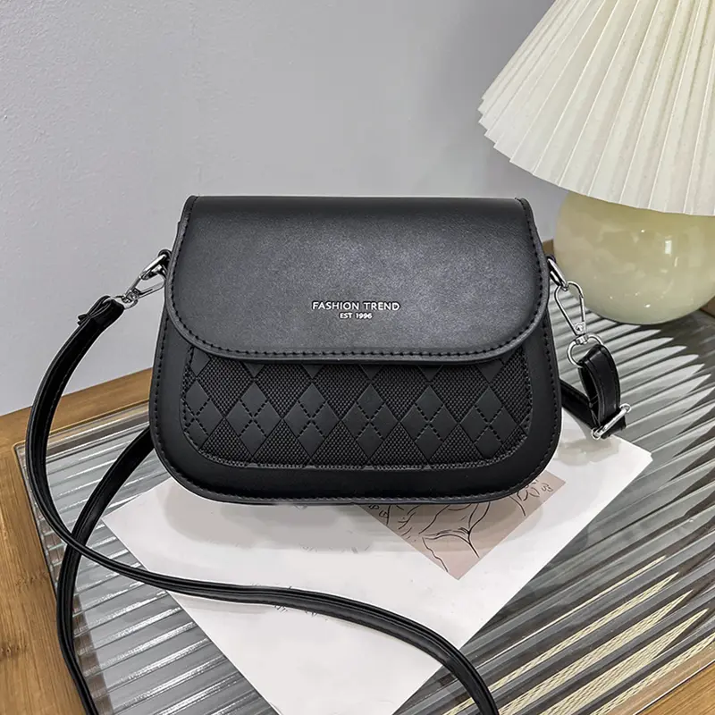 Luxury Flap Saddle Shoulder Bag For Women PU Leather Messenger Vintage Brand Ladies Crossbody Bag