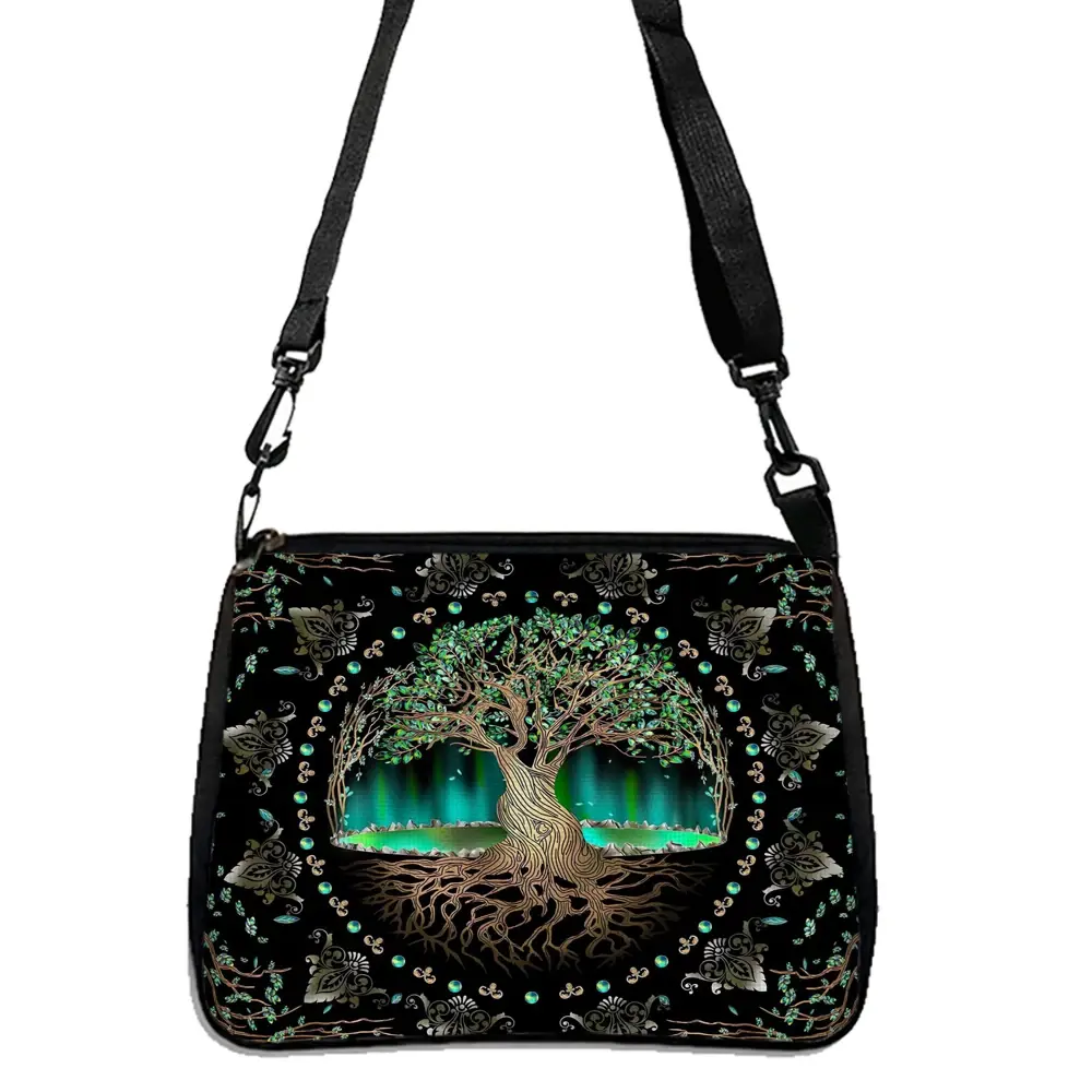 1pc Fantasy Magic Tree Double-sided Printed Shoulder Bag, Daily Travel Shopping Bag Casual Crossbody Bag