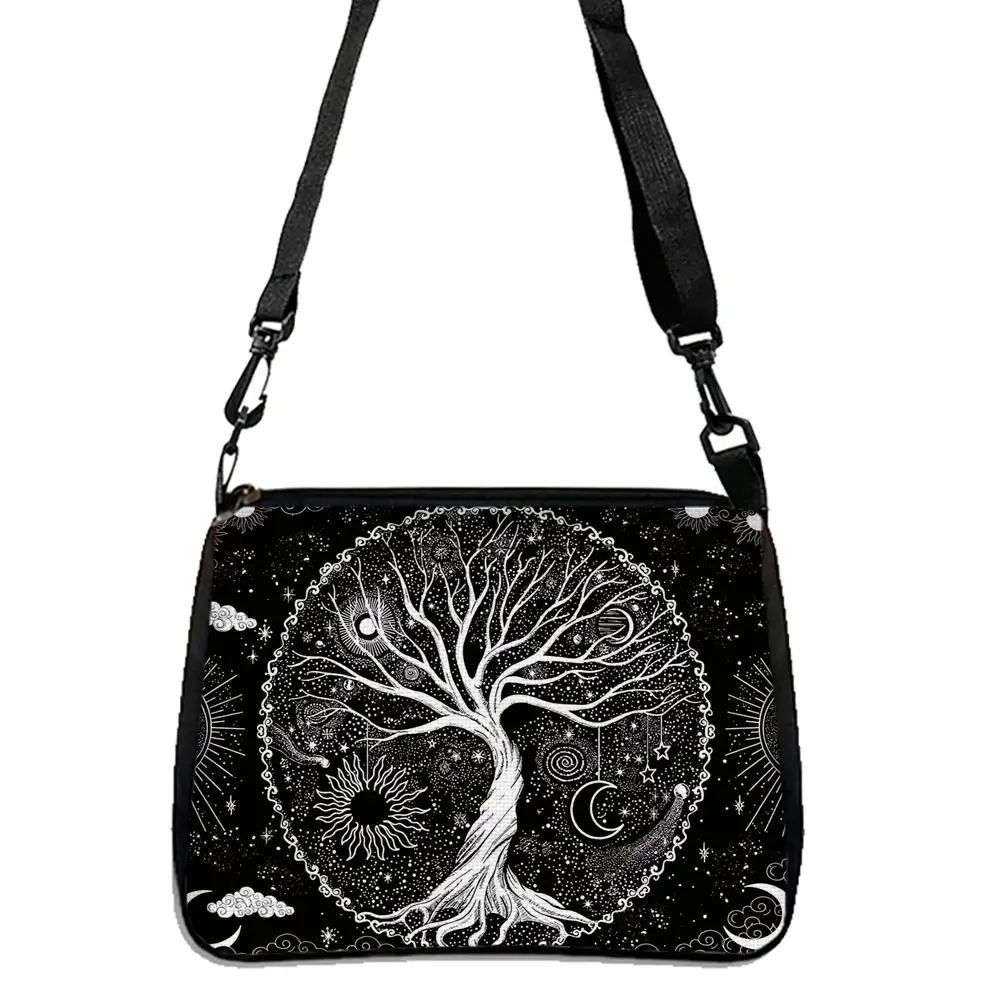 1pc Fantasy Magic Tree Double-sided Printed Shoulder Bag, Daily Travel Shopping Bag Casual Crossbody Bag