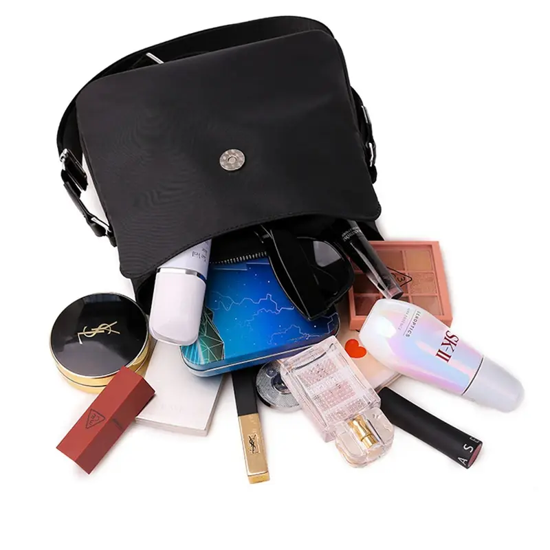 Vintage Nylon Waterproof Shoulder Bag Women Wild Crossbody Bag Simple Messenger Bag Daily Female Handbag Travel Lady Purse Bolso