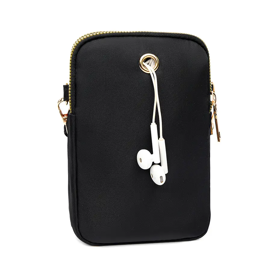 Multi-purpose waterproof wear-resistant large capacity crossbody bag women's multi-layer zipper neck shoulder mobile phone bag