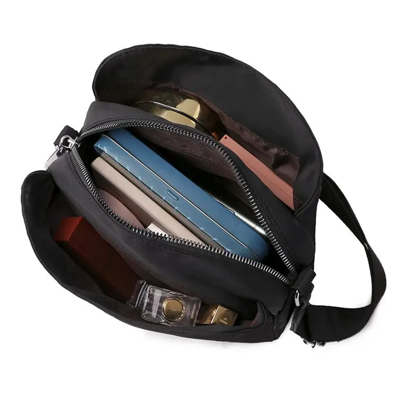 Vintage Nylon Waterproof Shoulder Bag Women Wild Crossbody Bag Simple Messenger Bag Daily Female Handbag Travel Lady Purse Bolso