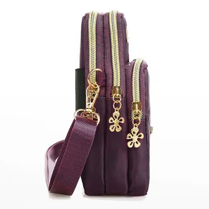 Mobile phone bag Female crossbody mini bag Summer mobile phone cloth bag vertical neck portable wrist purse