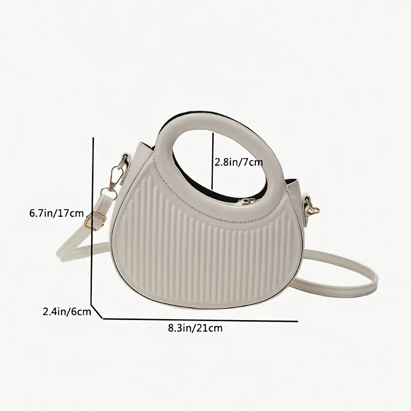 Chic Stripe Design Crossbody Bags for Women Elegant Synthetic Leather Handbag, Purse, Luxury Look Shoulder Bag for Everyday Use