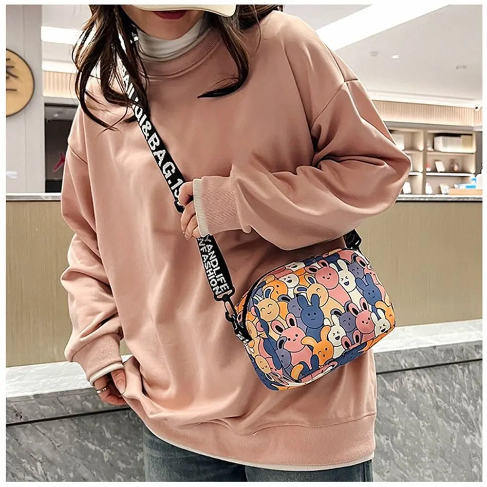 Simple Cute Cartoon Rabbit Oxford Small Square Bag Fashion Women Girls Large Capacity Shoulder Bags Messenger Bags Handbags