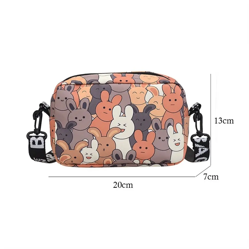 Simple Cute Cartoon Rabbit Oxford Small Square Bag Fashion Women Girls Large Capacity Shoulder Bags Messenger Bags Handbags