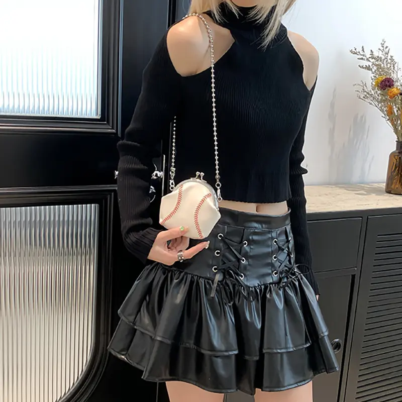 HAEX Mini Funny Baseball Bags Women 2025 Designer Chains Crossbody Shoulder Bags Individuality Trend Party Lipstick Bolso Mujer