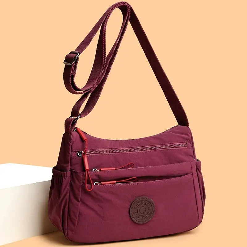 Multi-Layer Casual Crossbody Bag for Women, Solid Color Multi-Pocket, Versatile for Commuting, Travel, Shopping, Mother'S Gift