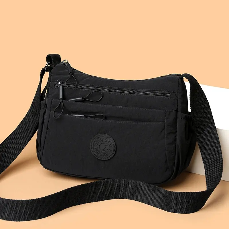 Multi-Layer Casual Crossbody Bag for Women, Solid Color Multi-Pocket, Versatile for Commuting, Travel, Shopping, Mother'S Gift