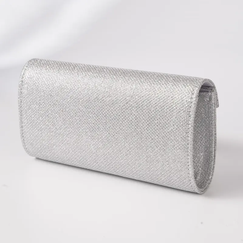 Glitter Envelope Handbag Women Silver Shiny Chain Shoulder Bag Ladies Mini Crossbody Flap Fashion Small Dress Day Clutch