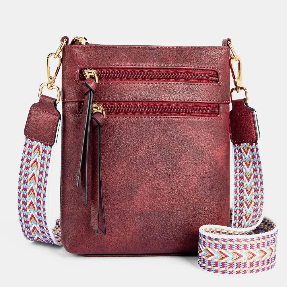 New casual double zipper women's single shoulder crossbody bag retro simple phone bag crossbody bag multifunctional women's bag