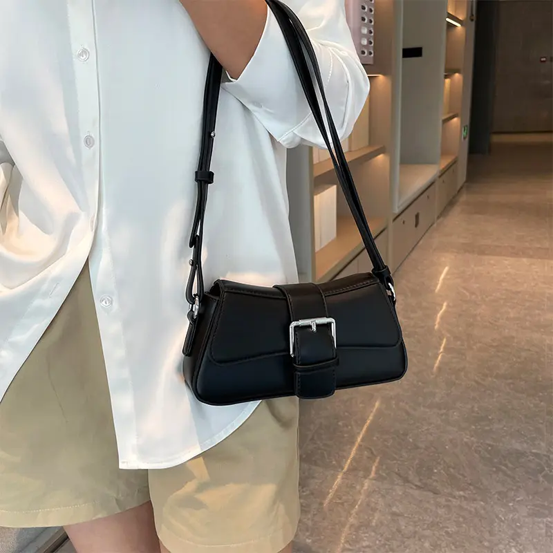 Solid color Leather Crossbody Bags For Women Luxury Brand Underarm Shoulder Bag Fashion Trend Women's Designer Handbag and Purse