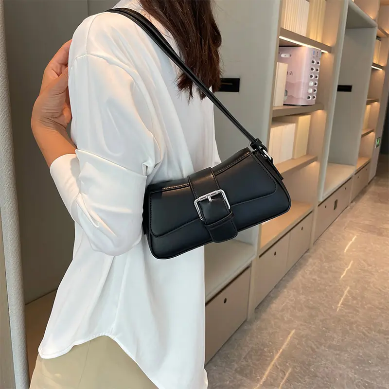 Solid color Leather Crossbody Bags For Women Luxury Brand Underarm Shoulder Bag Fashion Trend Women's Designer Handbag and Purse