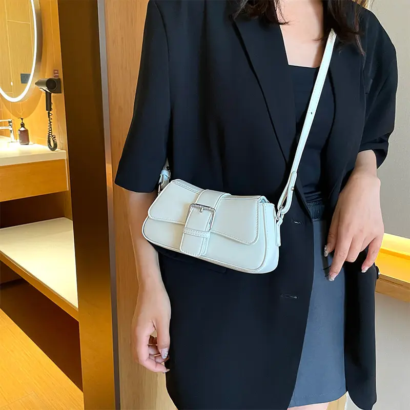 Solid color Leather Crossbody Bags For Women Luxury Brand Underarm Shoulder Bag Fashion Trend Women's Designer Handbag and Purse