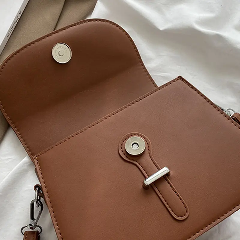 Fashion Women Crossbody Saddle Bag PU Leather Small Handbags Purses Retro Semicircle Designer Messenger Bags Female Clutch Tote