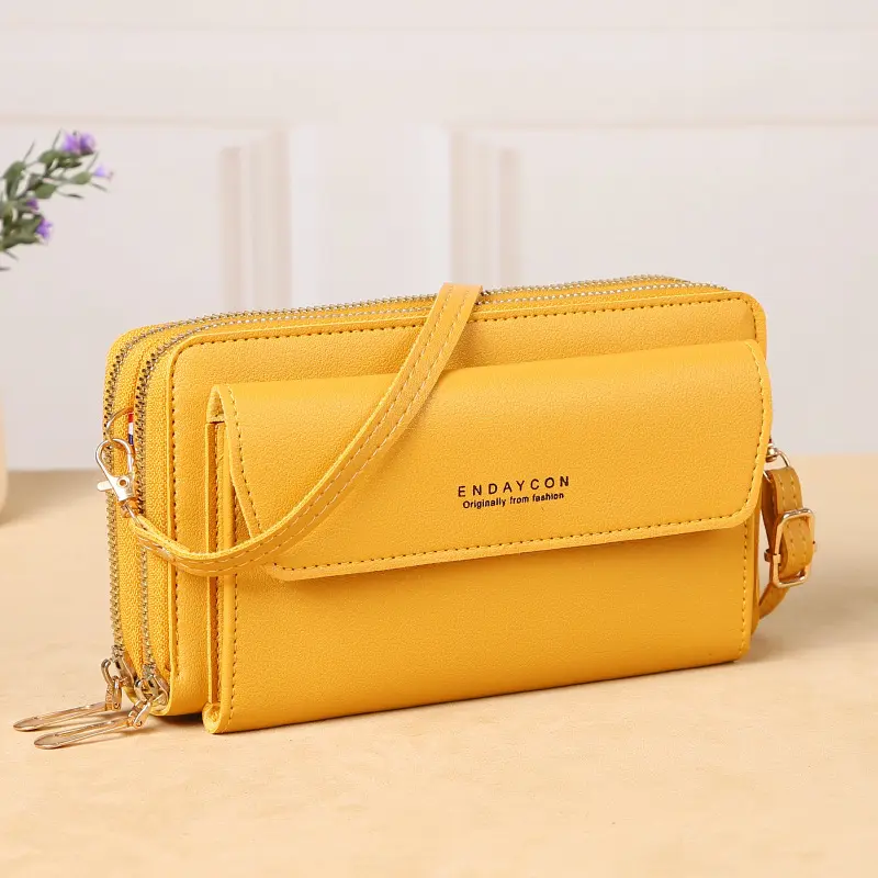 2024 New Women's Crossbody Bag Korean Edition Fashion Shoulder Bag Versatile Large Capacity Double Zipper Phone Bag