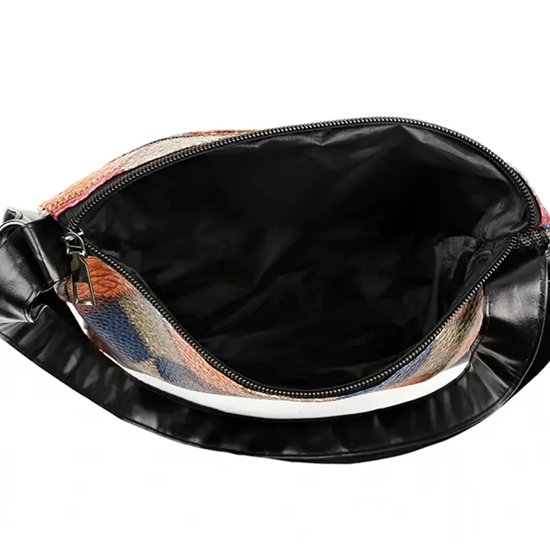 Women's multi-layer fashion commuter soft leather crossbody bag with shoulder strap