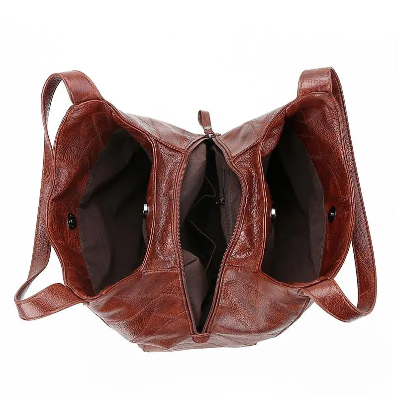 Vintage Genuine Leather Large Capacity Handbags Shoulder Bags Handbags Crossbody Ladies Hand Bags