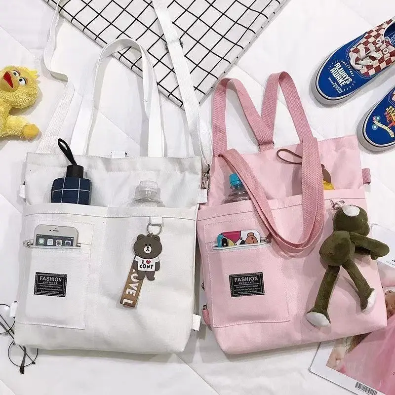Multi-pocket Bag, Wear-resistant Schoolbag Can Be Carried and Carried, Single Shoulder Crossbody Storage Bag.