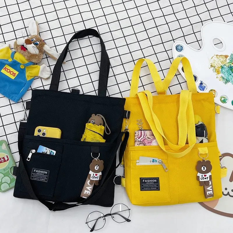 Multi-pocket Bag, Wear-resistant Schoolbag Can Be Carried and Carried, Single Shoulder Crossbody Storage Bag.