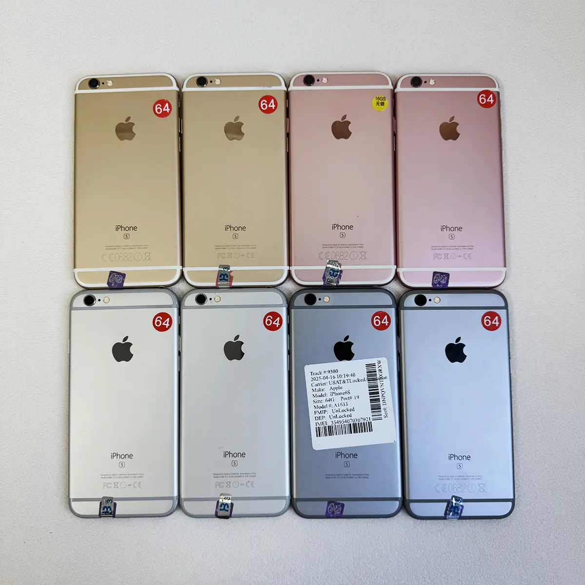 Unlocked Original iPhone 6S Cellphone 16/32/64/128GB ROM 2GB RAM 12MP 4.7" IOS A9 LCD 4G LTE Dual Core Mobile Phone