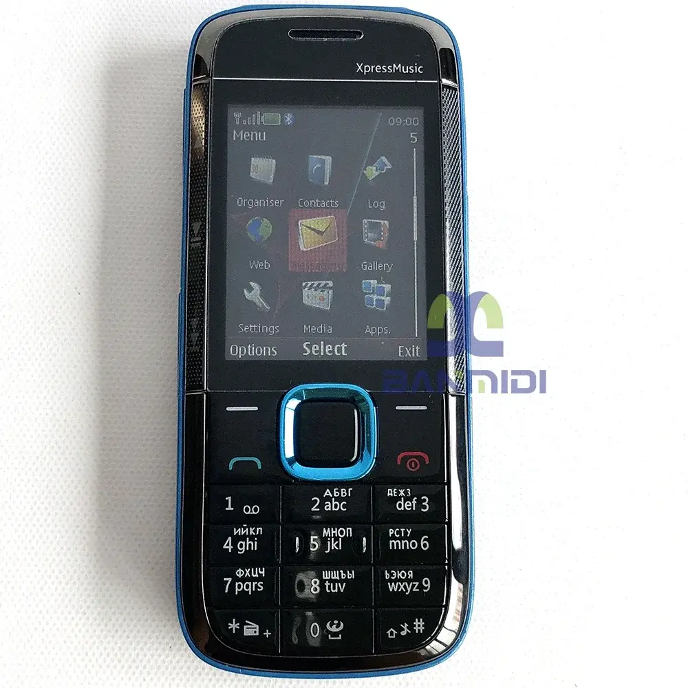 Original 2G GSM Unlocked 5130 XpressMusic Mobile Cell Phone Russian Hebrew Arabic Keyboard Made in Finland on 2009 Year