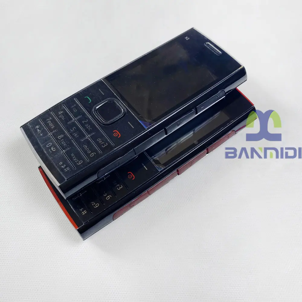 Unlocked X2 X2-00 Cellphone GSM 850/900/1800/1900 Original Finland Made Used Mobile Cell Phone Bluetooth 5MP English Keypad Only