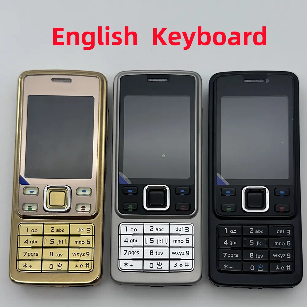 Original 6300 GSM 2G Mobile Cell Phone Russian & Arabic & Hebrew & English Keyboard Bluetooth Used CellPhone Made On 2007 Year