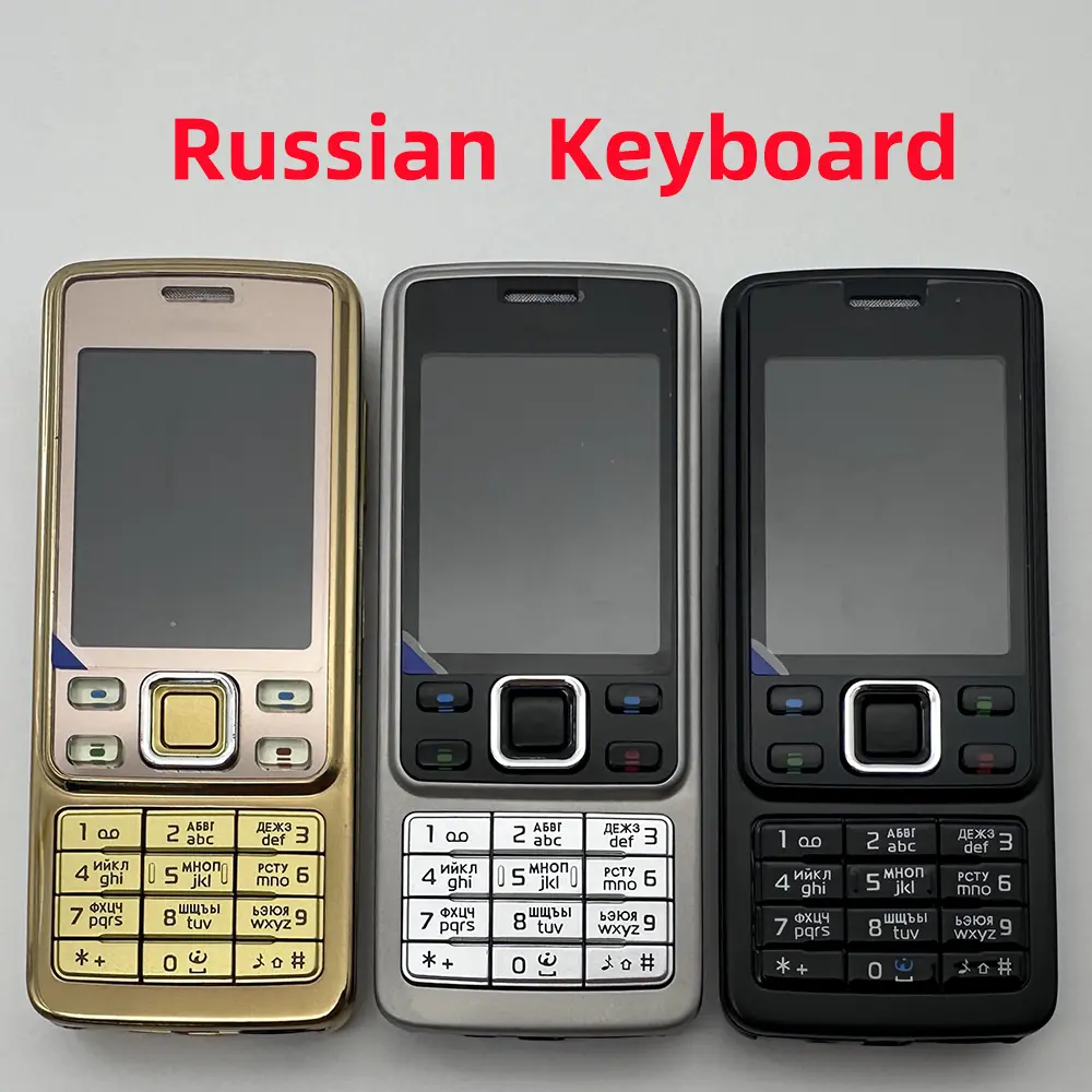 Original 6300 GSM 2G Mobile Cell Phone Russian & Arabic & Hebrew & English Keyboard Bluetooth Used CellPhone Made On 2007 Year