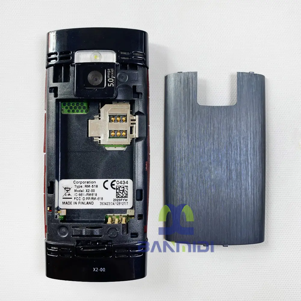Unlocked X2 X2-00 Cellphone GSM 850/900/1800/1900 Original Finland Made Used Mobile Cell Phone Bluetooth 5MP English Keypad Only