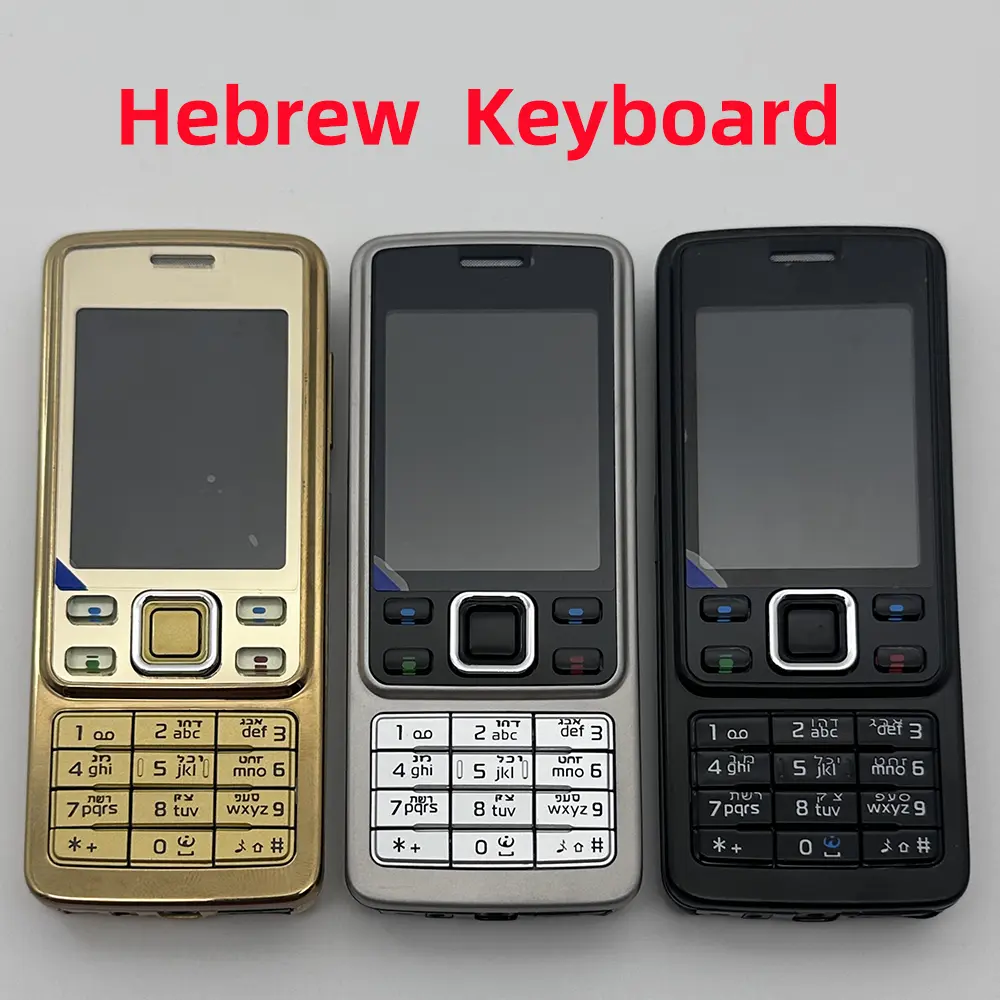 Original 6300 GSM 2G Mobile Cell Phone Russian & Arabic & Hebrew & English Keyboard Bluetooth Used CellPhone Made On 2007 Year