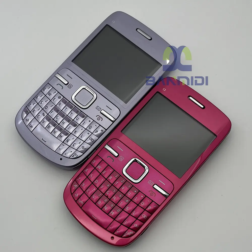 Original GSM Unlocked C3 C3-00 Mobile Cell Phone 2.4" 2MP Qwerty Hebrew Arablic Russian CellPhone. Made in Finland on 2010 Year