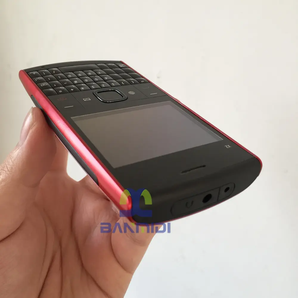 Original X2 X2-01 Mobile Cell Phone QWERTY Russian Hebrew Arabic English Keyboard GSM 850/900/1800/1900 Unlocked Made in Finland