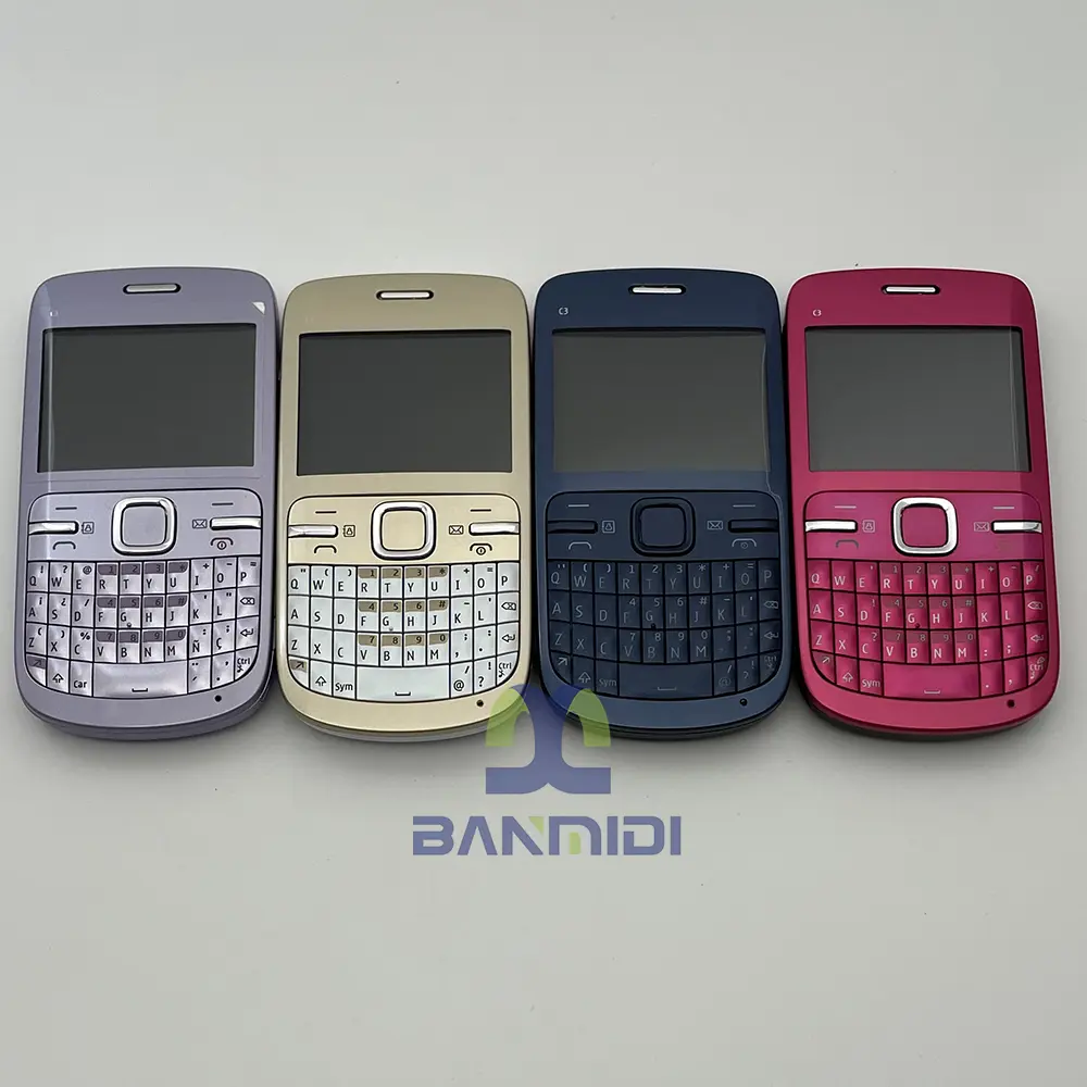 Original C3-00 Mobile Phone QWERTY Button Cellphone 2.4" 2MP Russian Arabic Hebrew English Keyboard Unlocked.Released 2010,June