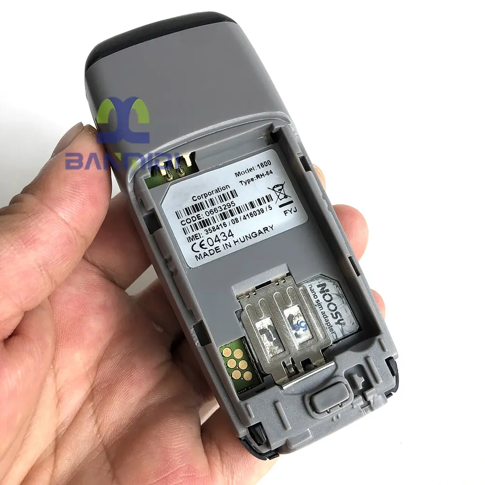 Original 1600 Mobile Cell Phone 2G GSM 900/1800 Unlocked Phone English Arabic Keyboard Made in Finland on 2005