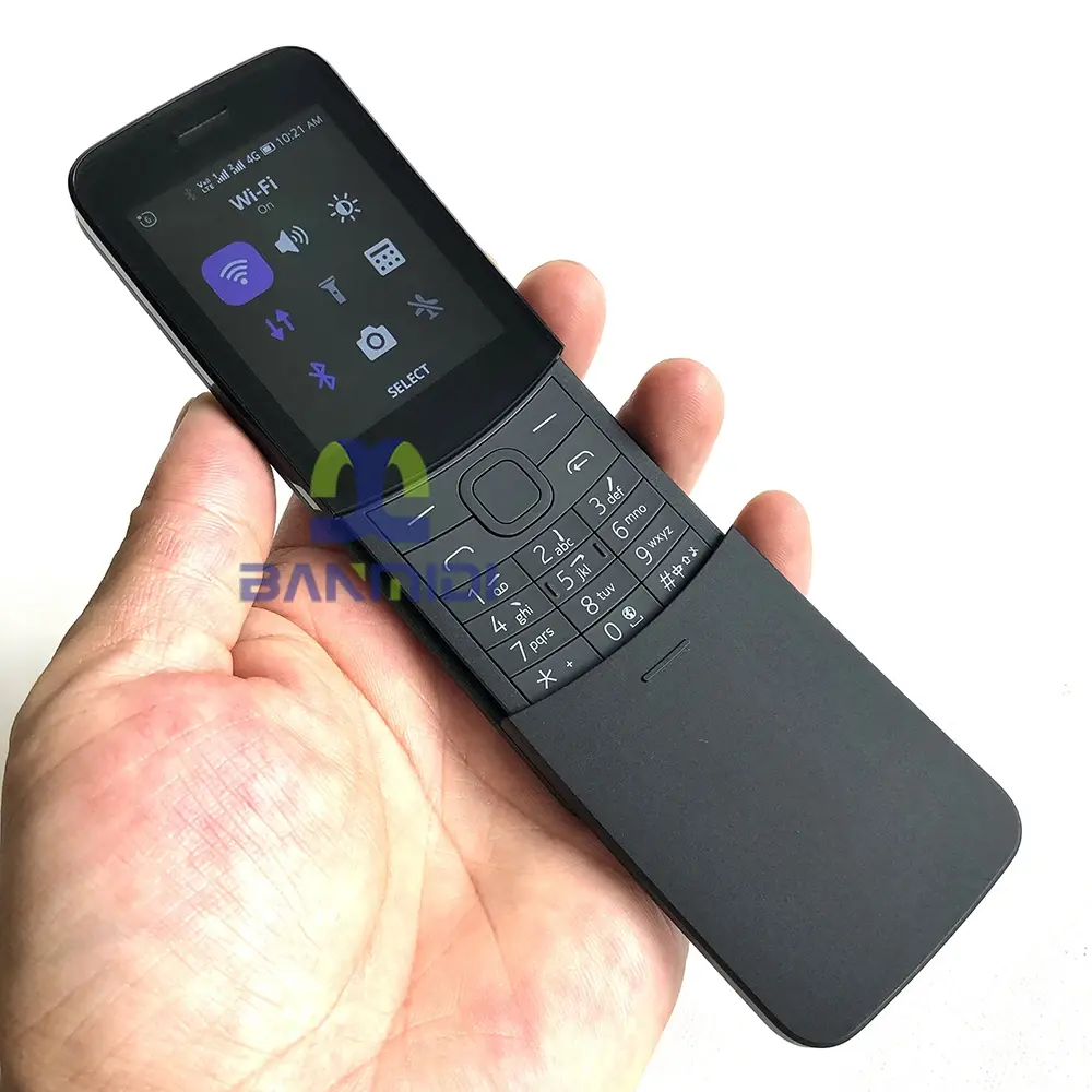 8110 4G LTE Dual-SIM Mobile Cell Phone Banana Original Unlocked Sim Free WIFI GPS 4GB+512MB Slide KaiOS Smartphone 2018 Version