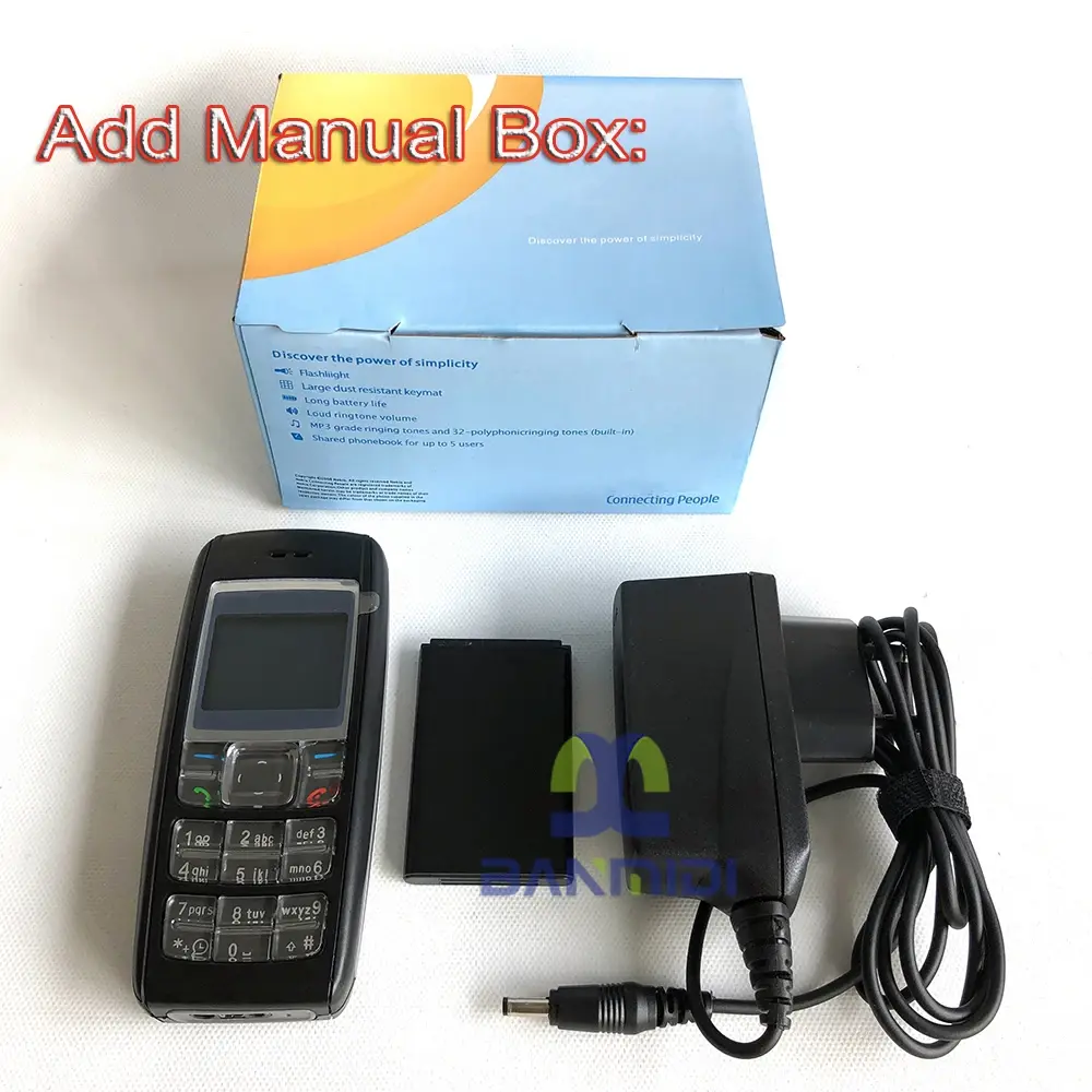 Original 1600 Mobile Cell Phone 2G GSM 900/1800 Unlocked Phone English Arabic Keyboard Made in Finland on 2005