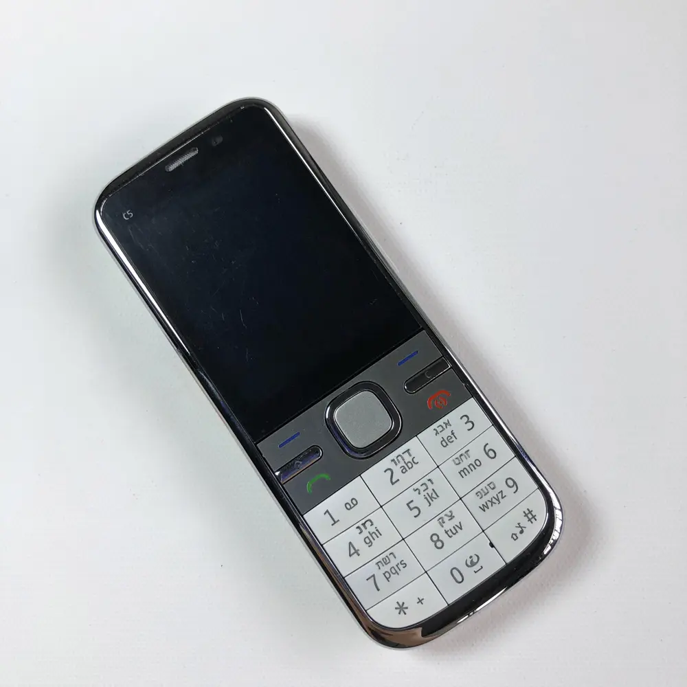 Finland Made Unlocked C5 C5-00 CellPhone 2G 3G Original Mobile Cell Phone Bluetooth Russian/Arabic/Hebrew Keyboard Made on 2010