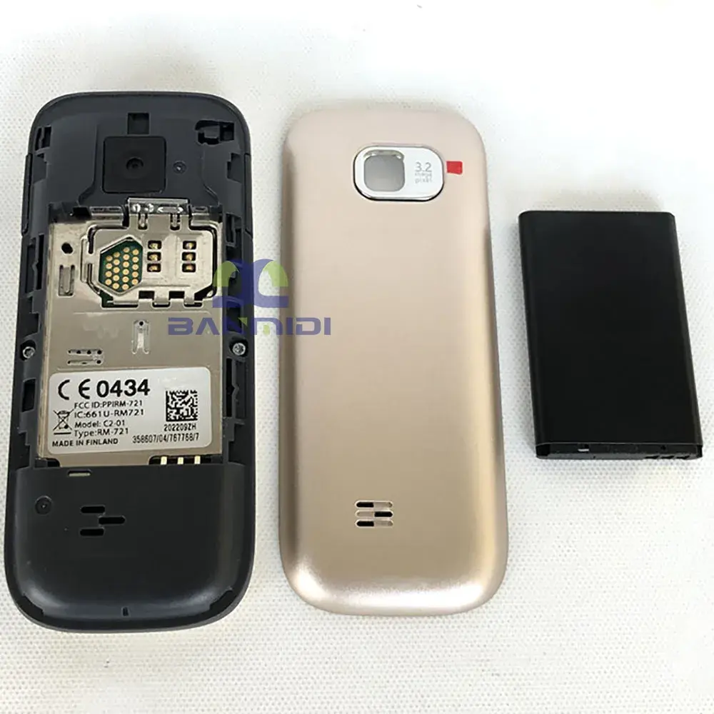 Original Unlocked C2 C2-01 2G 3G Mobile Cell Phone Support Hebrew & Russian & Arabic Keyboard Cellphone, Not Support USB Contact