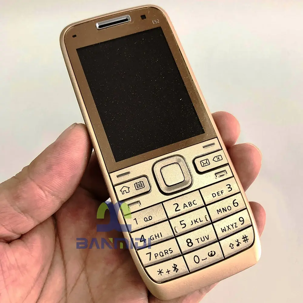 Original E52 Mobile Cell Phone Unlocked Bluetooth WIFI GPS 3G Russian Arabic Hebrew Keyboard, Old Phone Made on 2009, 3 Colors