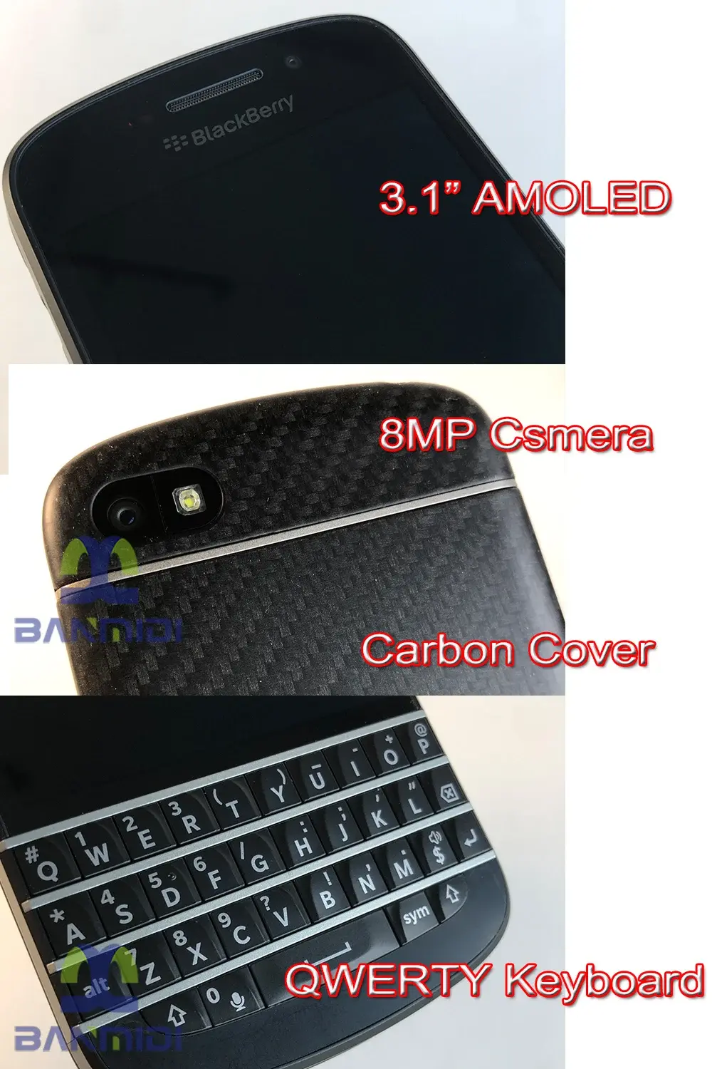 BlackBerry Q10 Original Mobile Cell Phone Unlocked 8MP 4G LTE WIFI Bluetooth English Arabic QWERTY Keyboard Smartphone Cellphone