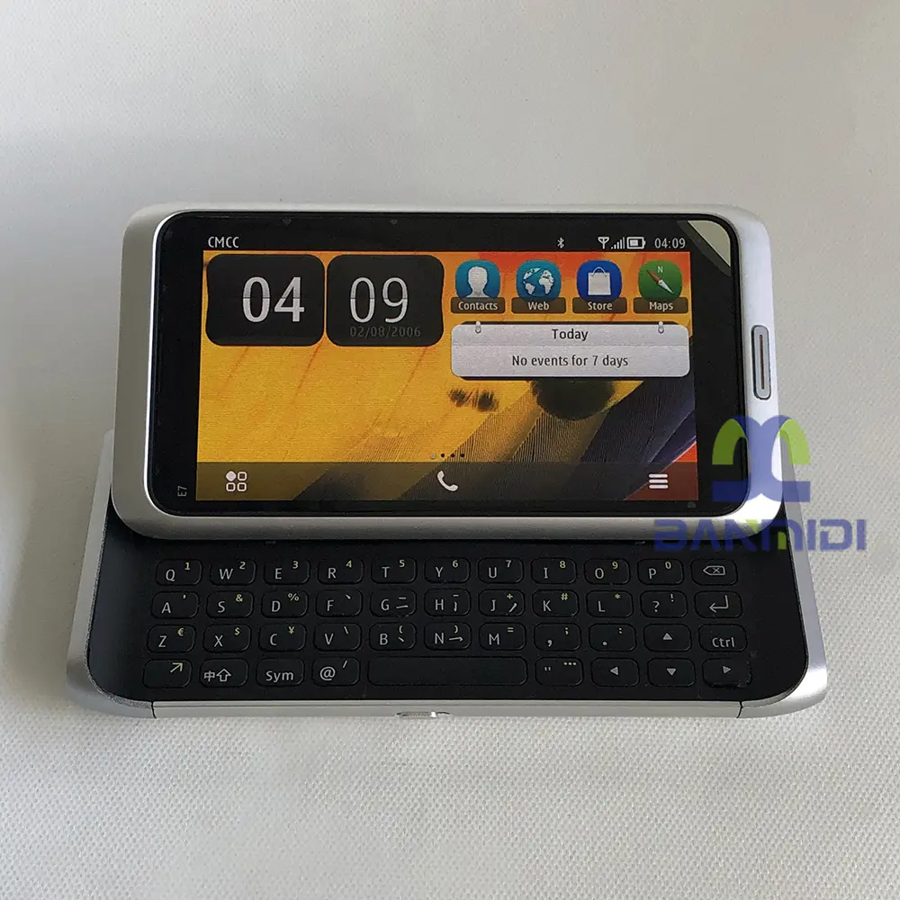 Original E7 E7-00 Mobile Cell Phone Wifi 3G 8MP 16GB Symbian Belle OS Smartphone 4" Unlocked QWERTY Keyboard, Made on 2011 Year