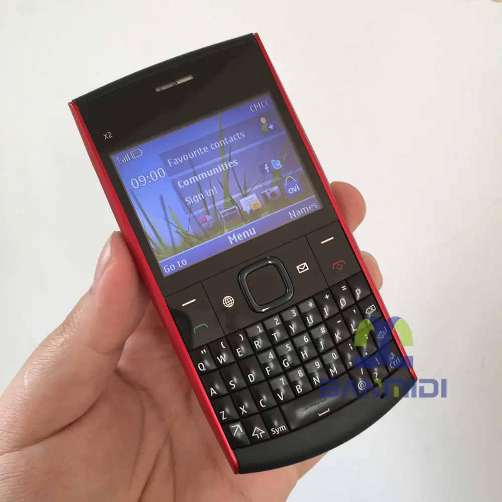 Unlocked Original X2 X2-01 GSM 2G Mobile Cell Phone Russian Hebrew Arabic QWERTY Keyboard Cellphone Finland Made on 2011 Year