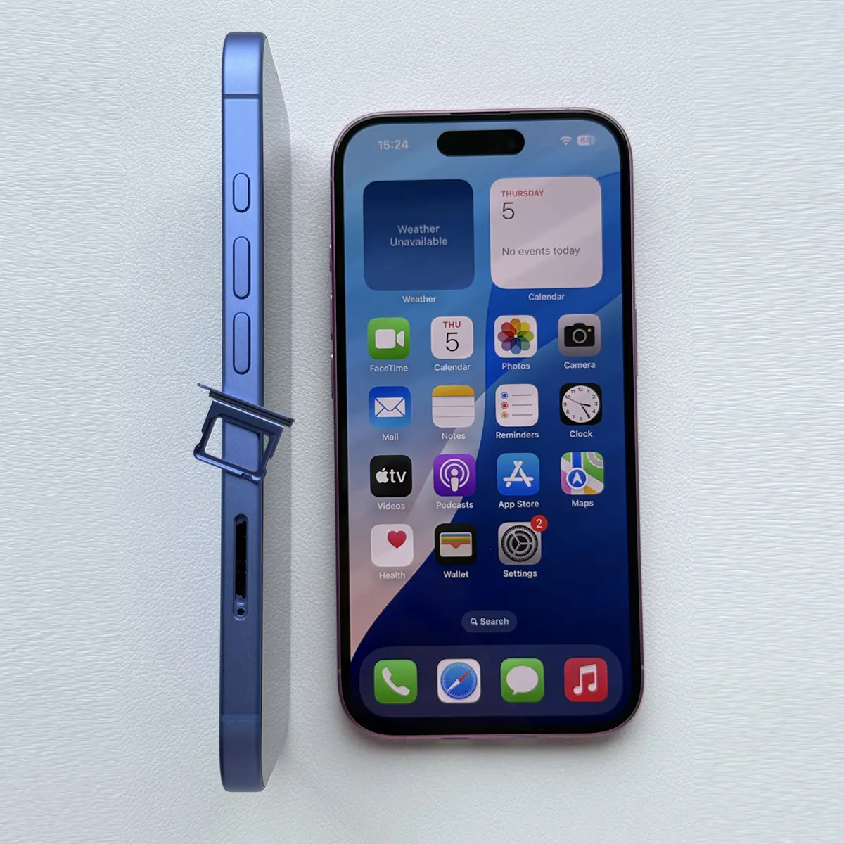 100% Original  Apple IPhone 16 Dual SIM Card 6.1" Cellphone 5G Unlocked OLED Face ID A18 128/256/512GB ROM 8GB RAM Smartphone