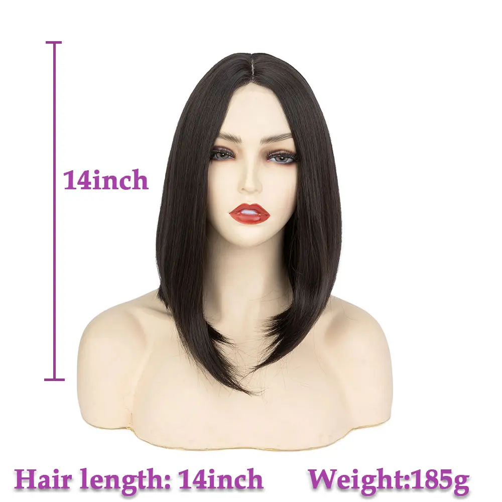 BENIHAIR 14inch Straight Bob Wigs Wigs For Women Heat Resistant Synthetic Upgrade Front Lace Base Wig for Halloween or Daily Use