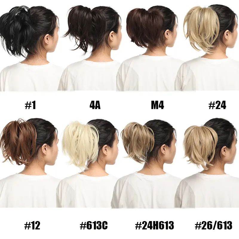 BENEHAIR Synthetic Claw Clip Ponytail Clip in Hair Extensions Fake Hair Hairpiece For Women Ponytail Hair Wavy Messy Bun