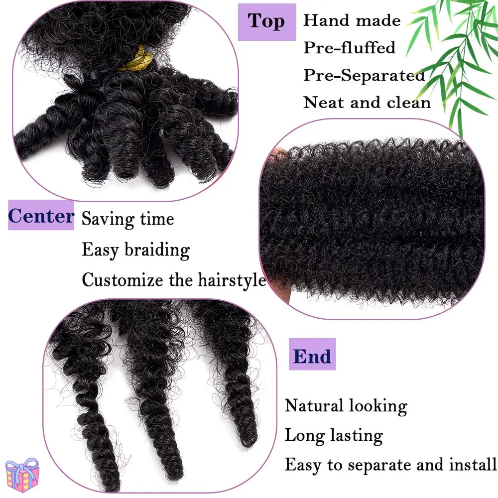 16 Inch Synthetic Crochet Braids Hair Marley Twist Braiding Hair Kinky Twist Hair Pre-fluffed Spring Twist Hair Wrapping Hair