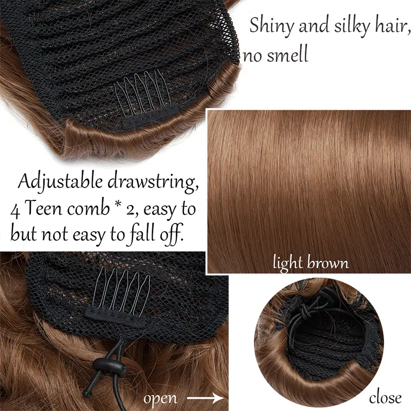 BENEHAIR Synthetic Scrunchy Hair Bun Clip In Extension Hair Hair Extension Updo Donut Chignon Drawstring Women Chignon Fake Hair